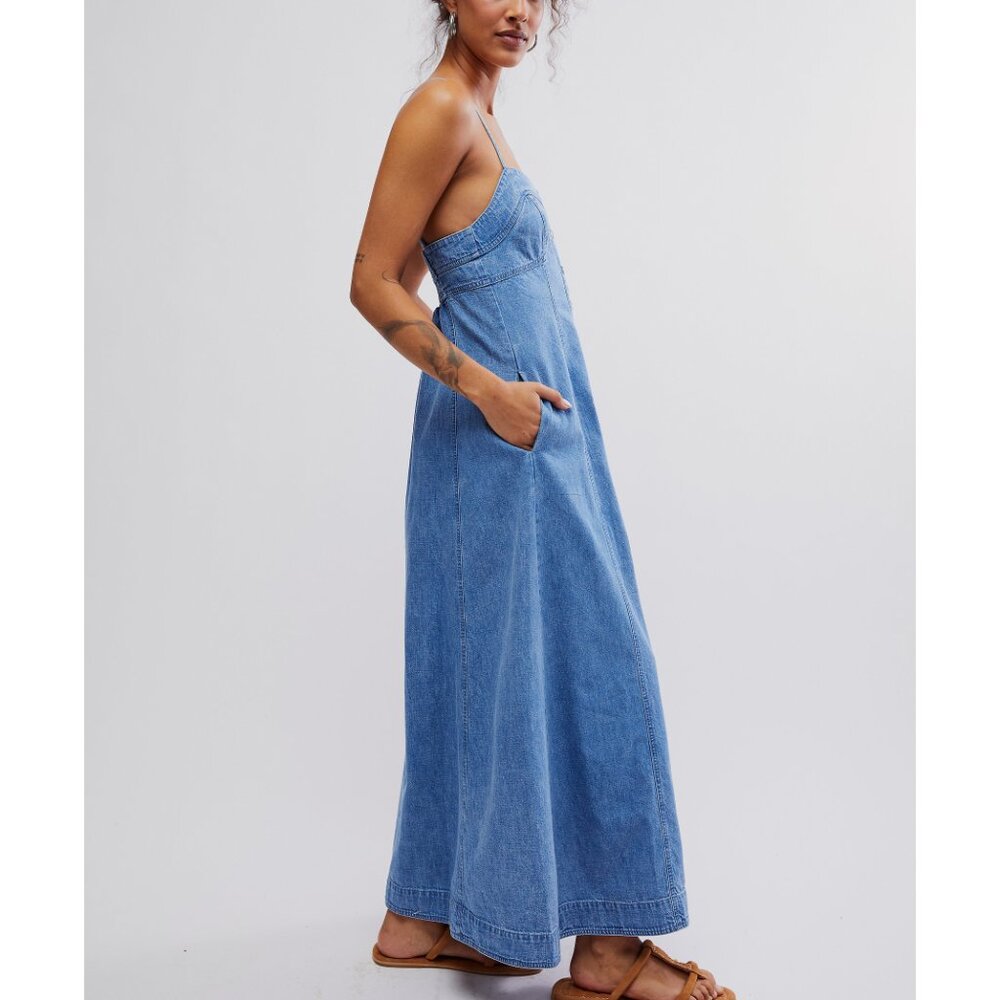 FREE PEOPLE Just Jill Maxi Dress / Copen - Picture 5 of 9